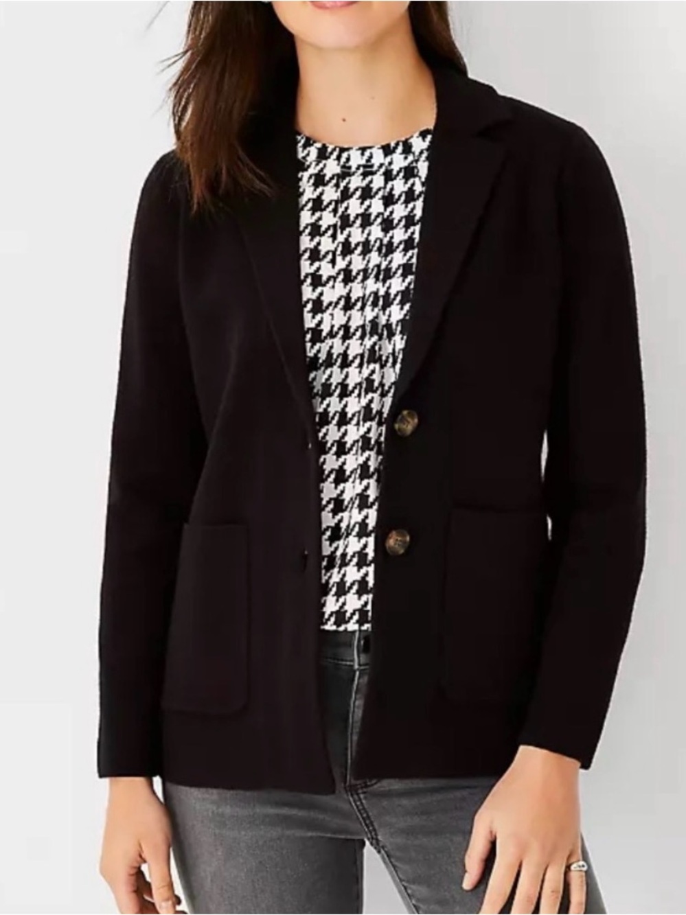 Ann Taylor Sweater Blazer